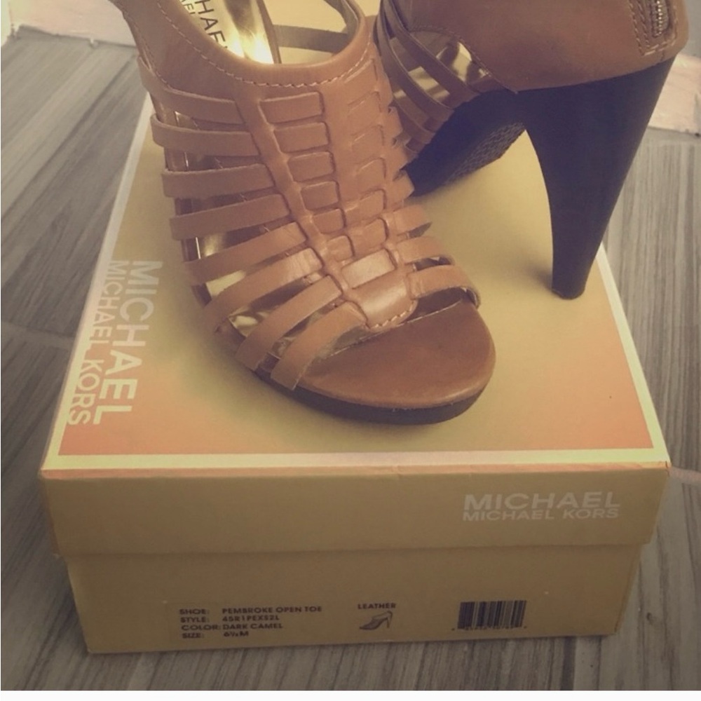 MICHAEL Michael Kors Tan Strappy Heels